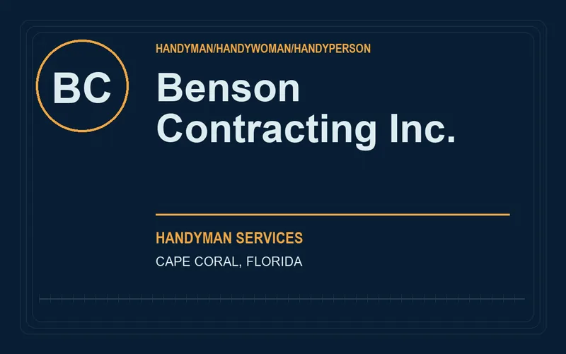 Benson Contracting Inc. in Cape Coral, Florida