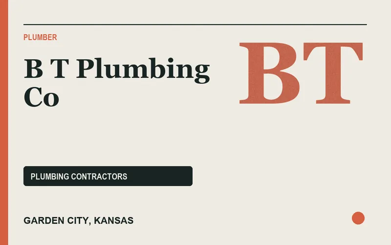 B T Plumbing Co in Garden City, Kansas