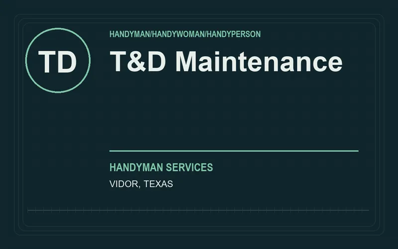 T&D Maintenance in Vidor, Texas