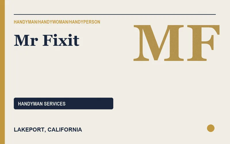 Mr Fixit in Lakeport, California