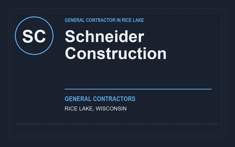 Schneider Construction in Rice Lake, Wisconsin