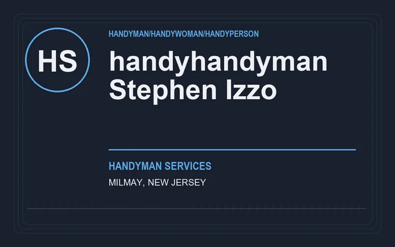 handyhandyman Stephen Izzo in Milmay, New Jersey
