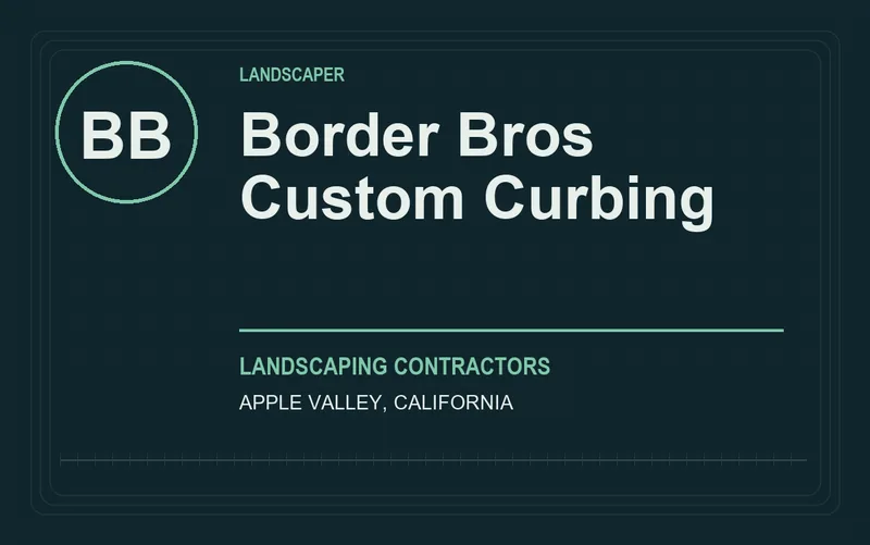 Border Bros Custom Curbing in Apple Valley, California