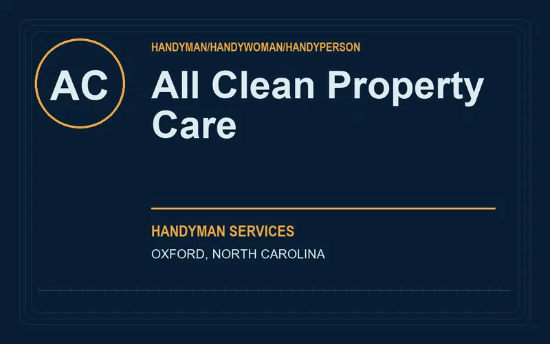 All Clean Property Care in Oxford, North Carolina