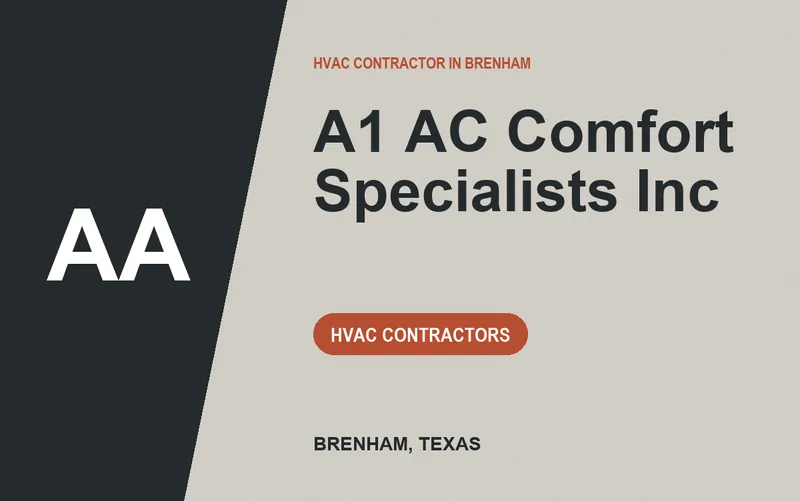 A1 AC Comfort Specialists Inc in Brenham, Texas