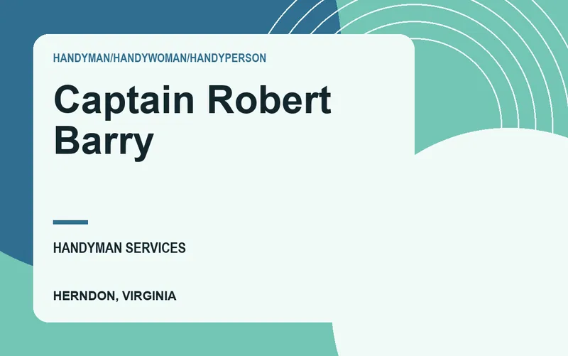 Captain Robert Barry in Herndon, Virginia