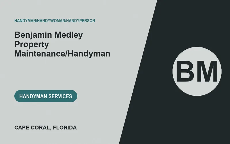 Benjamin Medley Property Maintenance/Handyman in Cape Coral, Florida