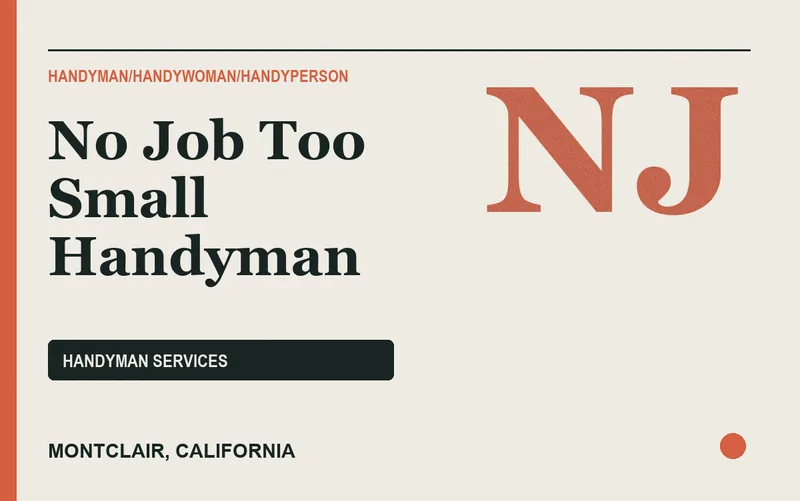 NO JOB TOO SMALL HANDYMAN in Montclair, California