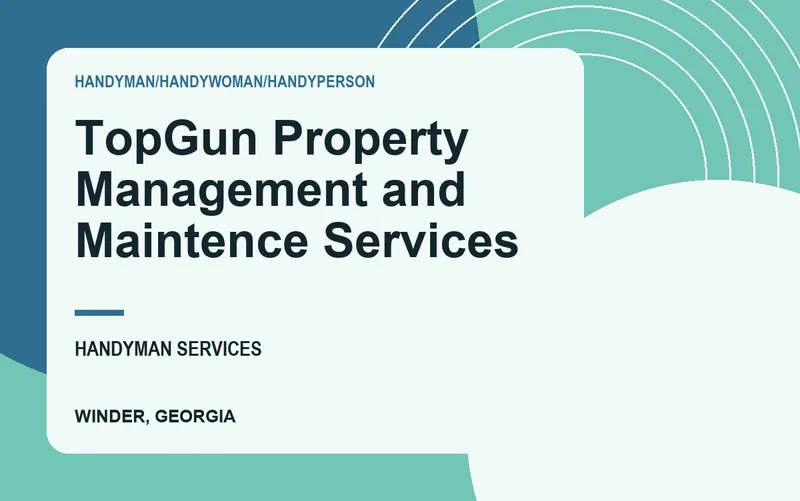 TopGun Property Management and Maintence Services in Winder, Georgia