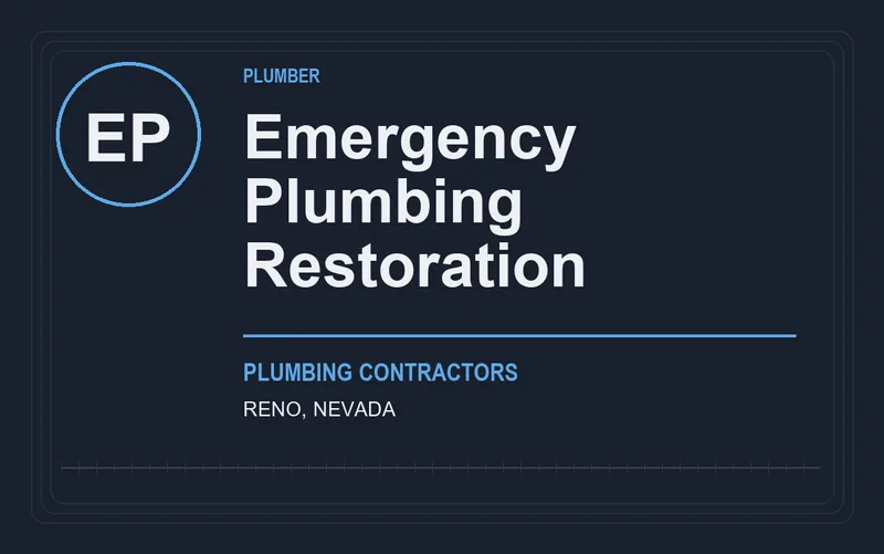 Emergency Plumbing Restoration in Reno, Nevada