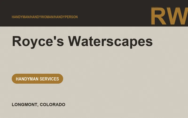 Royce's Waterscapes in Longmont, Colorado
