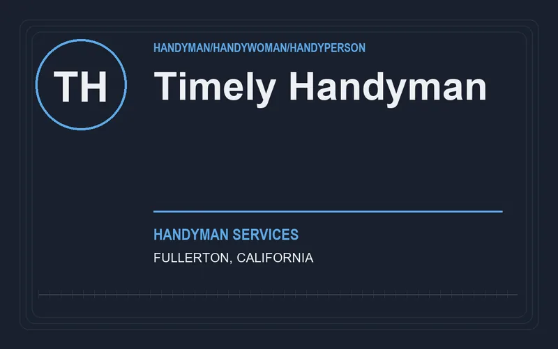 Timely Handyman in Fullerton, California