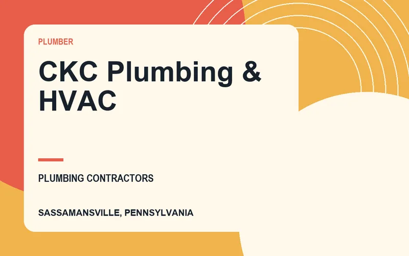 CKC Plumbing & HVAC in Sassamansville, Pennsylvania