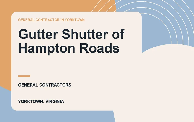 Gutter Shutter of Hampton Roads in Yorktown, Virginia