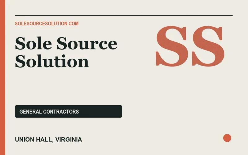 Sole Source Solution in Union Hall, Virginia