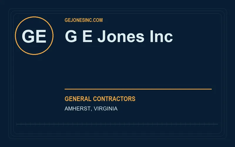 G E Jones Inc in Amherst, Virginia