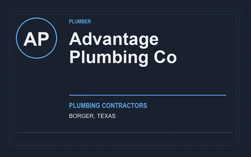 Advantage Plumbing Co in Borger, Texas