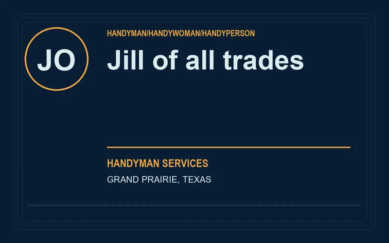 Jill of all trades in Grand Prairie, Texas