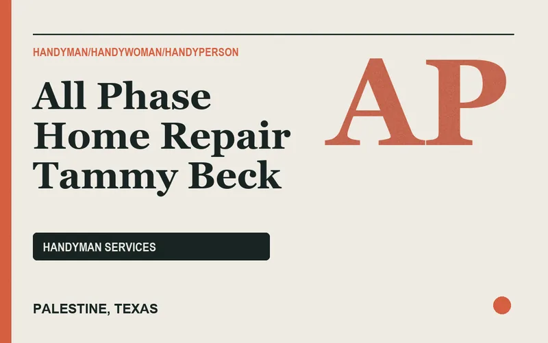 All Phase Home Repair Tammy Beck in Palestine, Texas