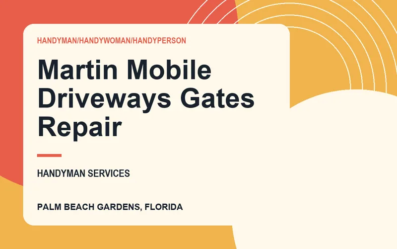 Martin Mobile Driveways Gates Repair in Palm Beach Gardens, Florida