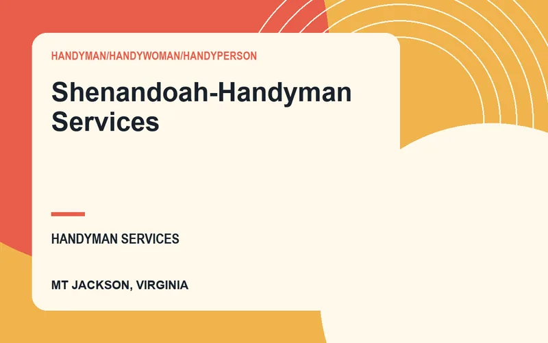 Shenandoah-Handyman Services in Mt Jackson, Virginia