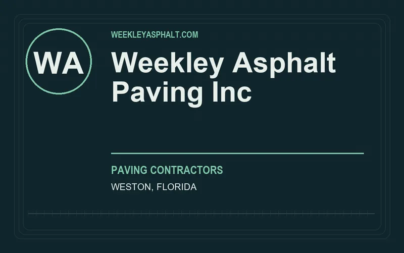 Weekley Asphalt Paving Inc in Weston, Florida