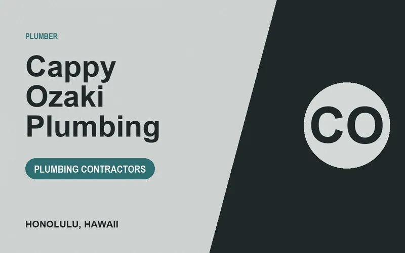 Cappy Ozaki Plumbing in Honolulu, Hawaii