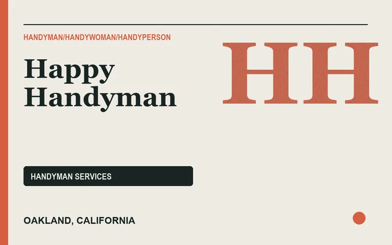 Happy Handyman in Oakland, California
