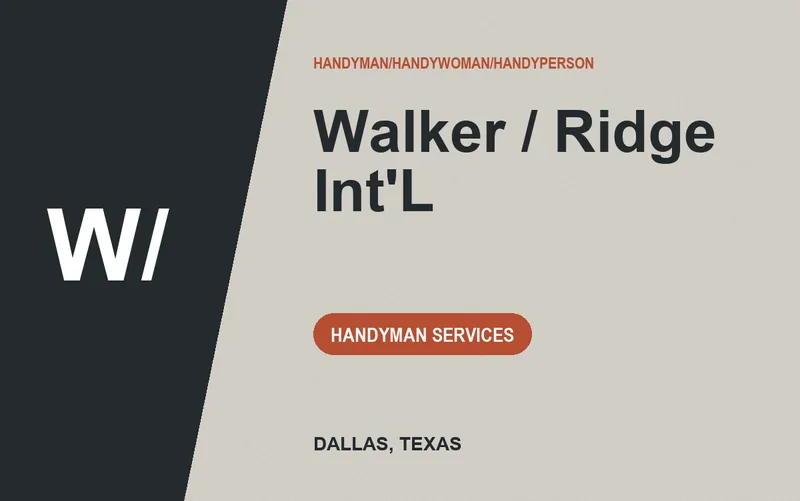 WALKER / RIDGE INT'L in Dallas, Texas