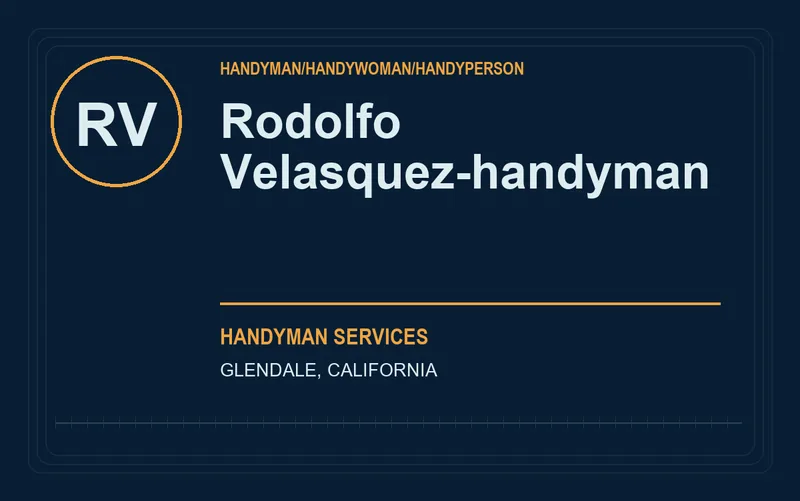Rodolfo Velasquez-handyman in Glendale, California