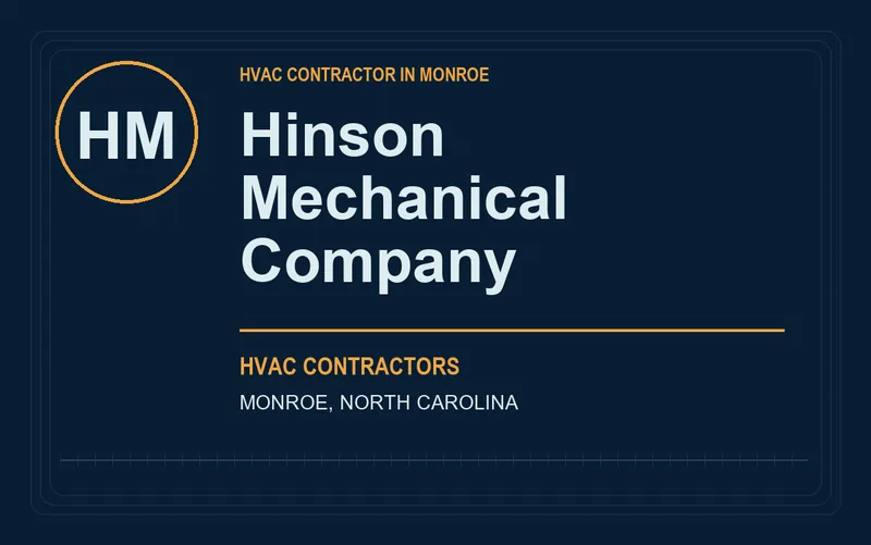Hinson Mechanical Company in Monroe, North Carolina