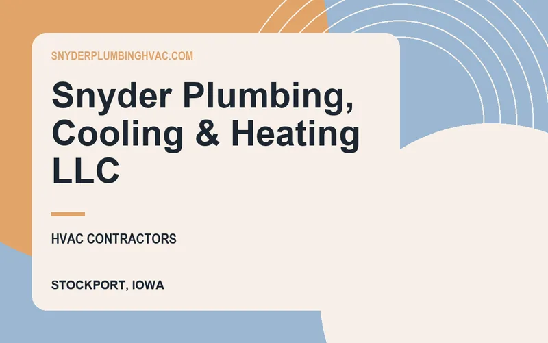 Snyder Plumbing, Cooling & Heating LLC in Stockport, Iowa