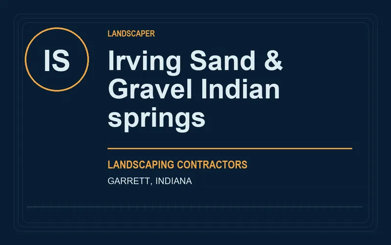 Irving Sand & Gravel Indian springs in Garrett, Indiana
