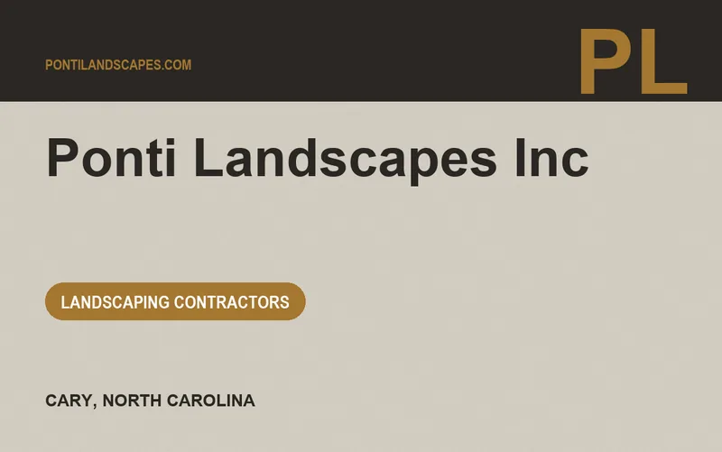 Ponti Landscapes Inc in Cary, North Carolina