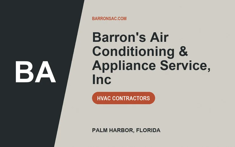 Barron's Air Conditioning & Appliance Service, Inc in Palm Harbor, Florida