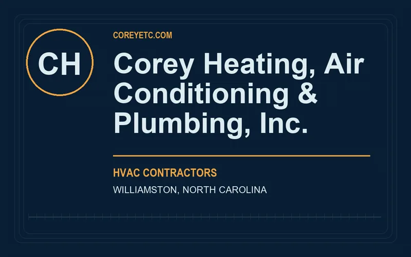 Corey Heating, Air Conditioning & Plumbing, Inc. in Williamston, North Carolina