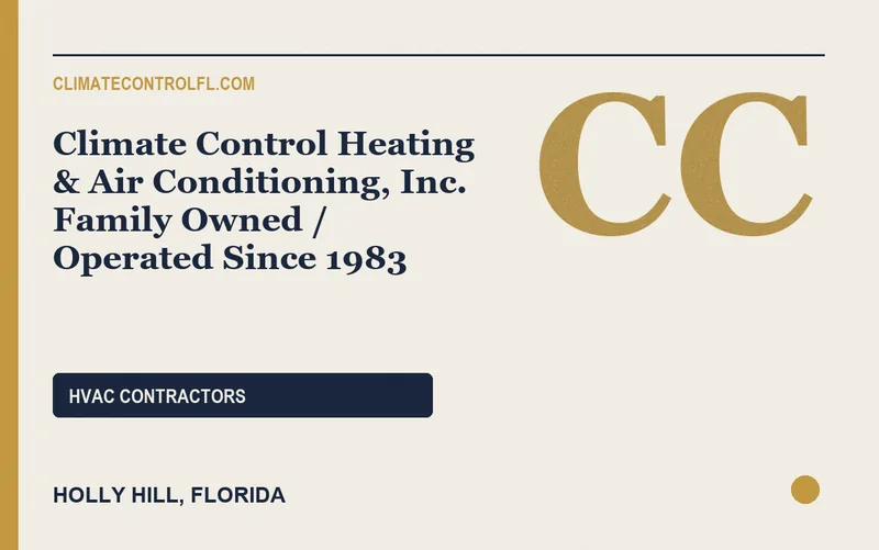 Climate Control Heating & Air Conditioning, Inc. Family Owned / Operated Since 1983 in Holly Hill, Florida