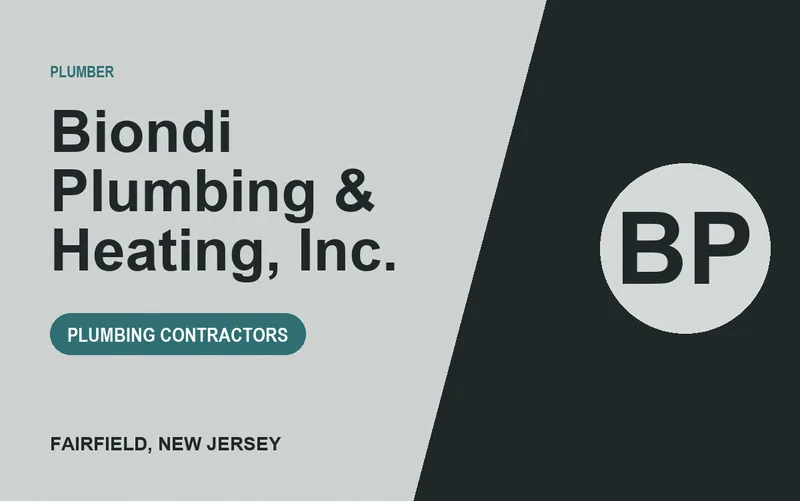 Biondi Plumbing & Heating, Inc. in Fairfield, New Jersey