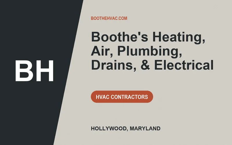 Boothe's Heating, Air, Plumbing, Drains, & Electrical in Hollywood, Maryland
