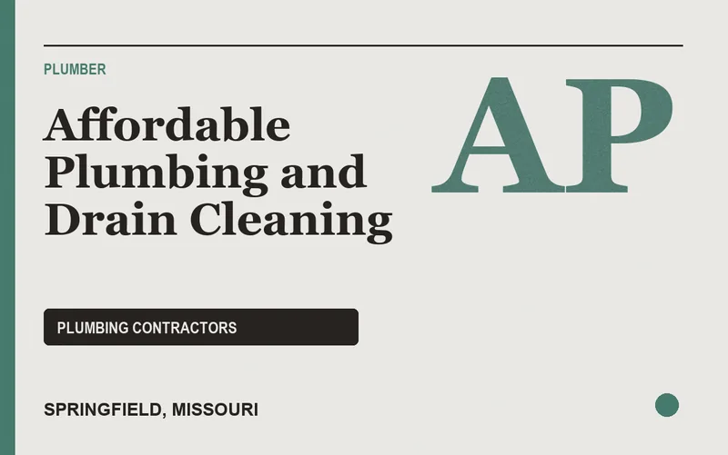 Affordable Plumbing and Drain Cleaning in Springfield, Missouri