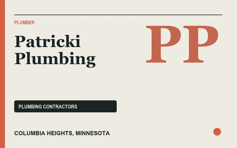 Patricki Plumbing in Columbia Heights, Minnesota