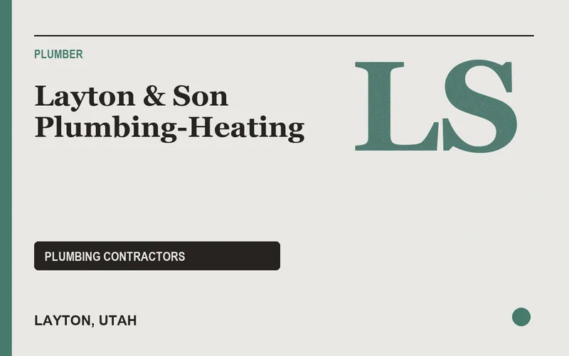 Layton & Son Plumbing-Heating in Layton, Utah