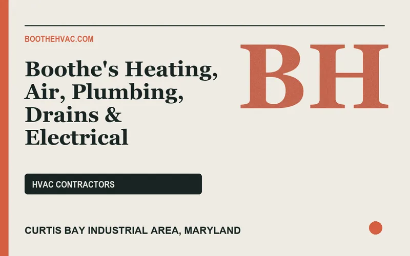 Boothe's Heating, Air, Plumbing, Drains & Electrical in Curtis Bay Industrial Area, Maryland