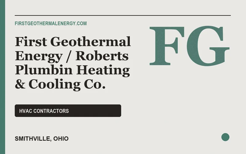 First Geothermal Energy / Roberts Plumbin Heating & Cooling Co. in Smithville, Ohio