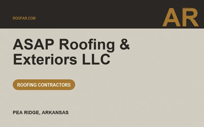 ASAP Roofing & Exteriors LLC in Pea Ridge, Arkansas