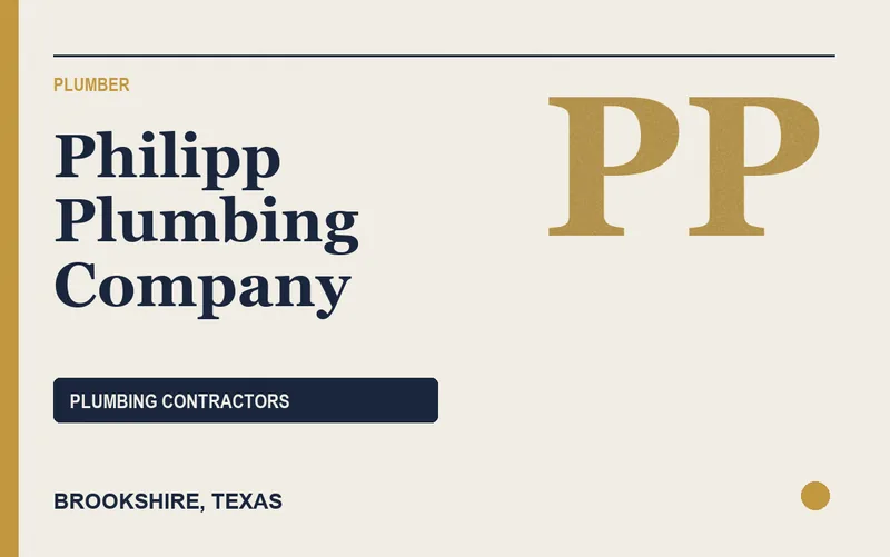 Philipp Plumbing Company in Brookshire, Texas