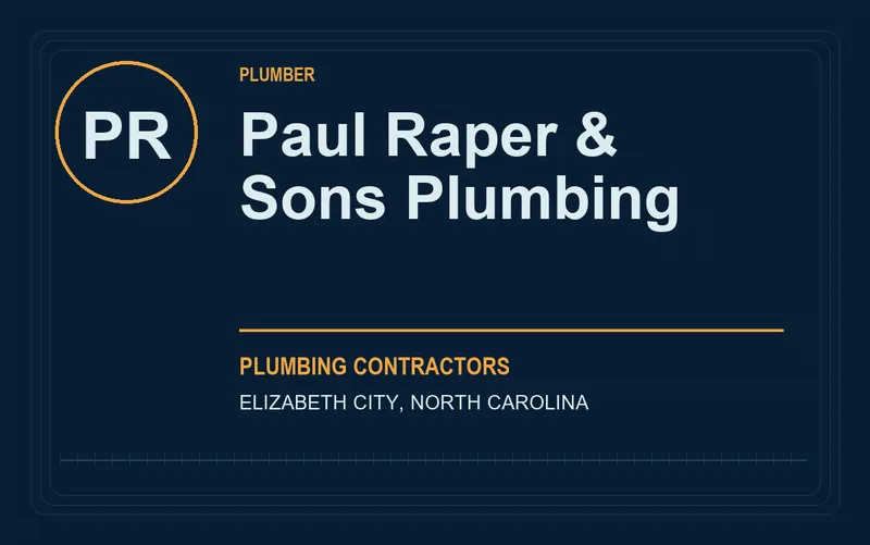 Paul Raper & Sons Plumbing in Elizabeth City, North Carolina