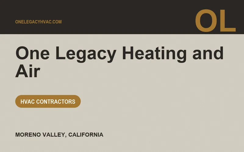 One Legacy Heating and Air in Moreno Valley, California