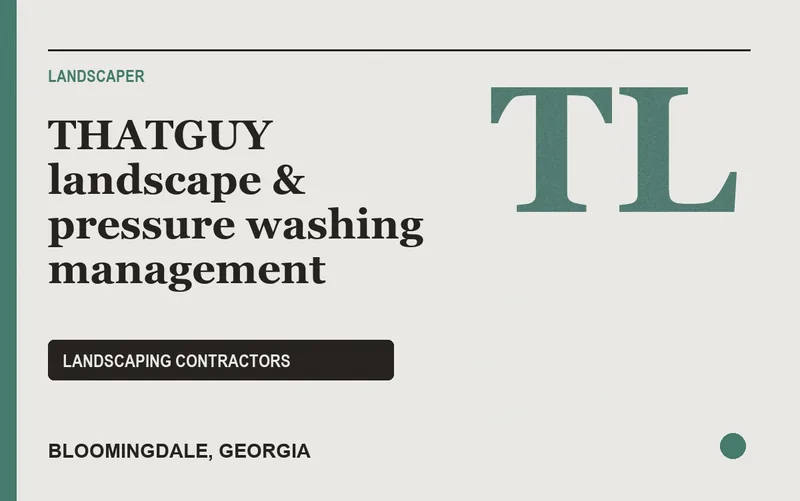 THATGUY landscape & pressure washing management in Bloomingdale, Georgia