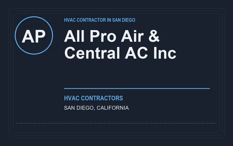 All Pro Air & Central AC Inc in San Diego, California